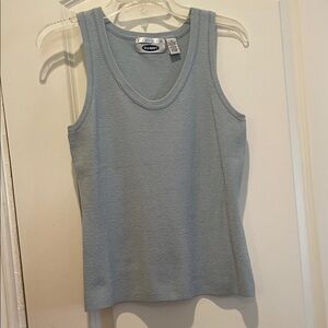 Women's Light Blue Sleeveless Sweater Tank Top